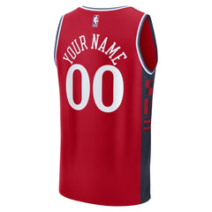 LA Clippers Youth Fast Break Custom Replica Jersey - Red - Statement Edition