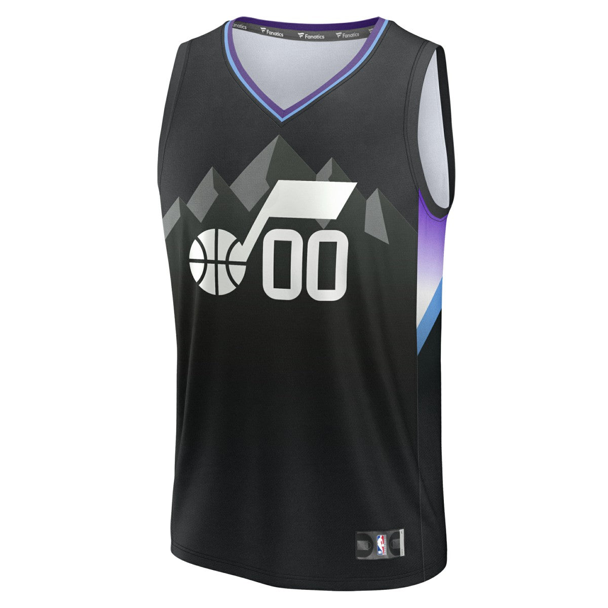 Utah Jazz Youth Fast Break Custom Replica Jersey - Black - Statement Edition