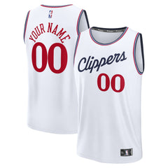 LA Clippers Fast Break Custom Jersey - Association Edition - White