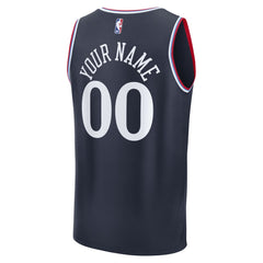 LA Clippers Youth Fast Break Custom Replica Jersey - Navy - Icon Edition