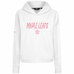 Toronto Maple Leafs Levelwear Women's Mother's Day Sweet Floral Pullover Hoodie White