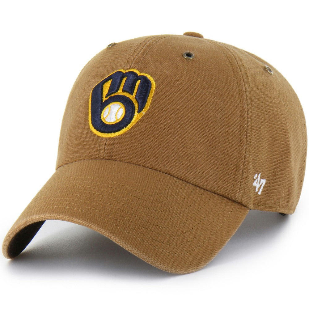 Milwaukee Brewers Carhartt x Clean Up Adjustable Hat Brown | 47 brand