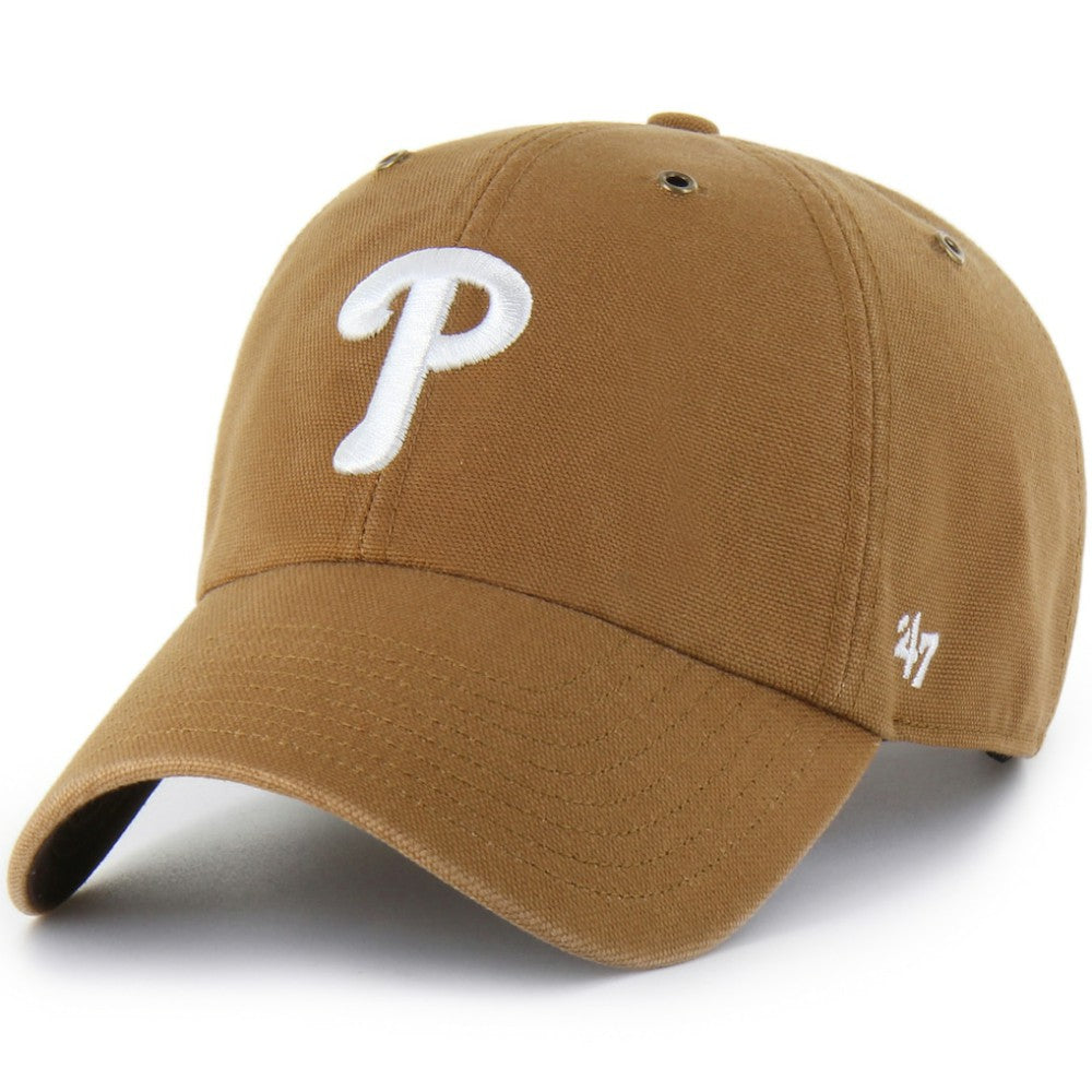 Philadelphia Phillies Carhartt x Clean Up Adjustable Hat Brown | 47 brand