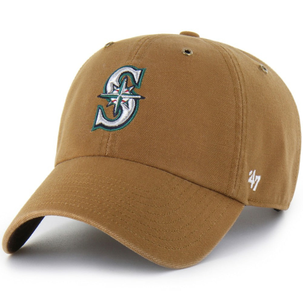 Seattle Mariners Carhartt x Clean Up Adjustable Hat Brown | 47 brand