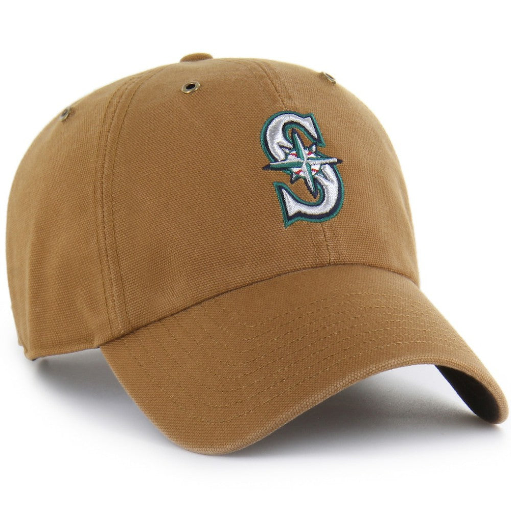 Seattle Mariners Carhartt x Clean Up Adjustable Hat Brown | 47 brand