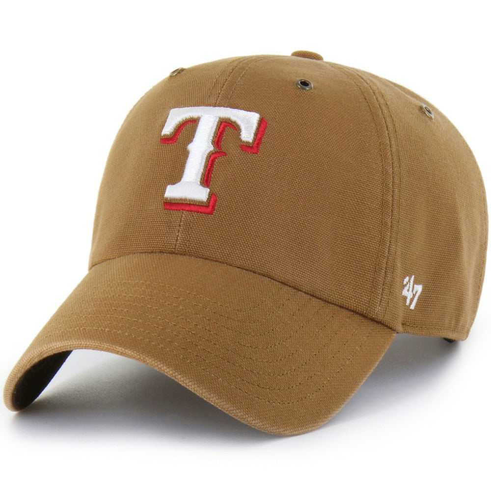Texas Rangers Carhartt x Clean Up Adjustable Hat Brown | 47 brand