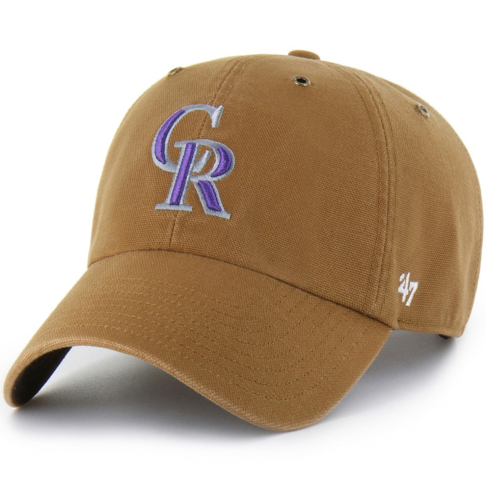 Colorado Rockies Carhartt x Clean Up Adjustable Hat Brown | 47 brand