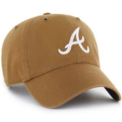 Atlanta Braves Carhartt x Clean Up Adjustable Hat Brown | 47 brand