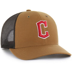 Cleveland Guardians Carhartt x Trucker Adjustable Hat Brown | 47 brand