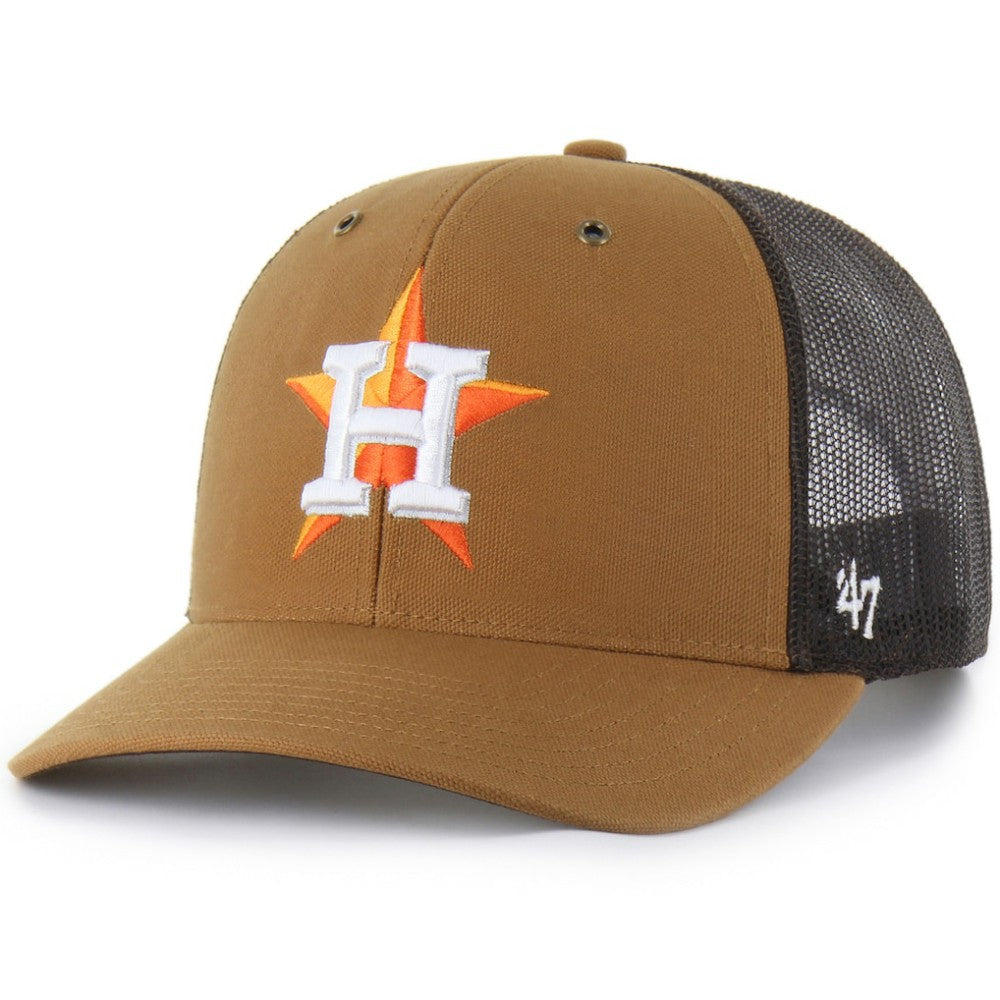 Houston Astros Carhartt x Trucker Adjustable Hat Brown | 47 brand