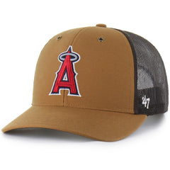 Los Angeles Angels Carhartt x Trucker Adjustable Hat Brown | 47 brand