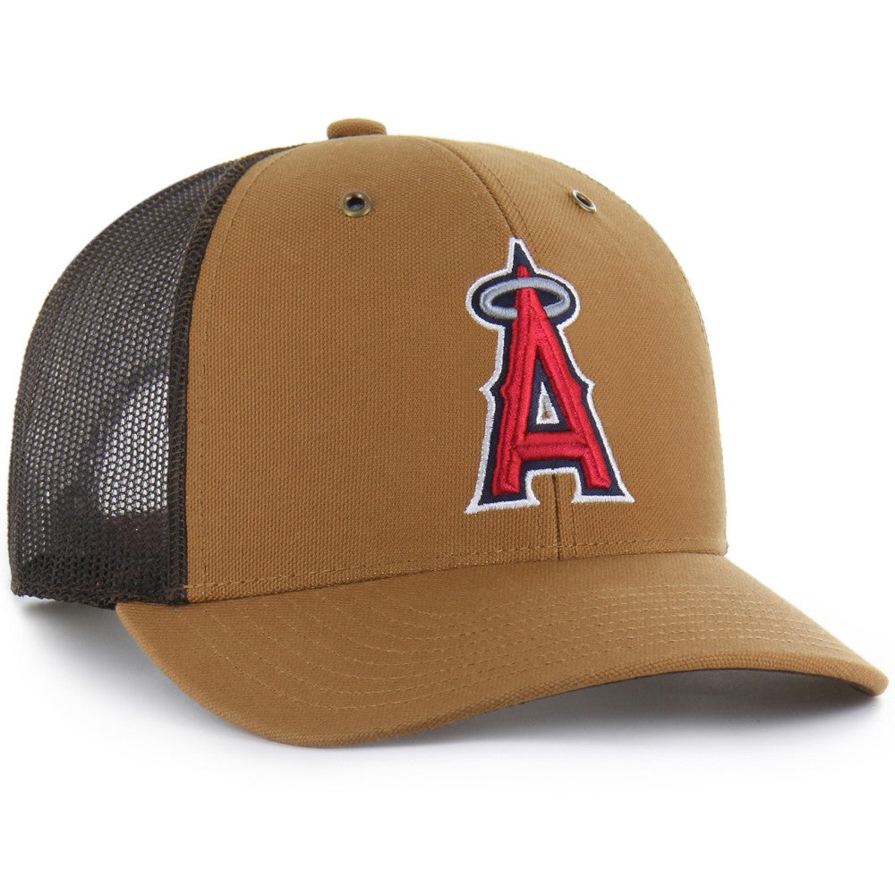 Los Angeles Angels Carhartt x Trucker Adjustable Hat Brown | 47 brand