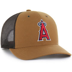 Los Angeles Angels Carhartt x Trucker Adjustable Hat Brown | 47 brand