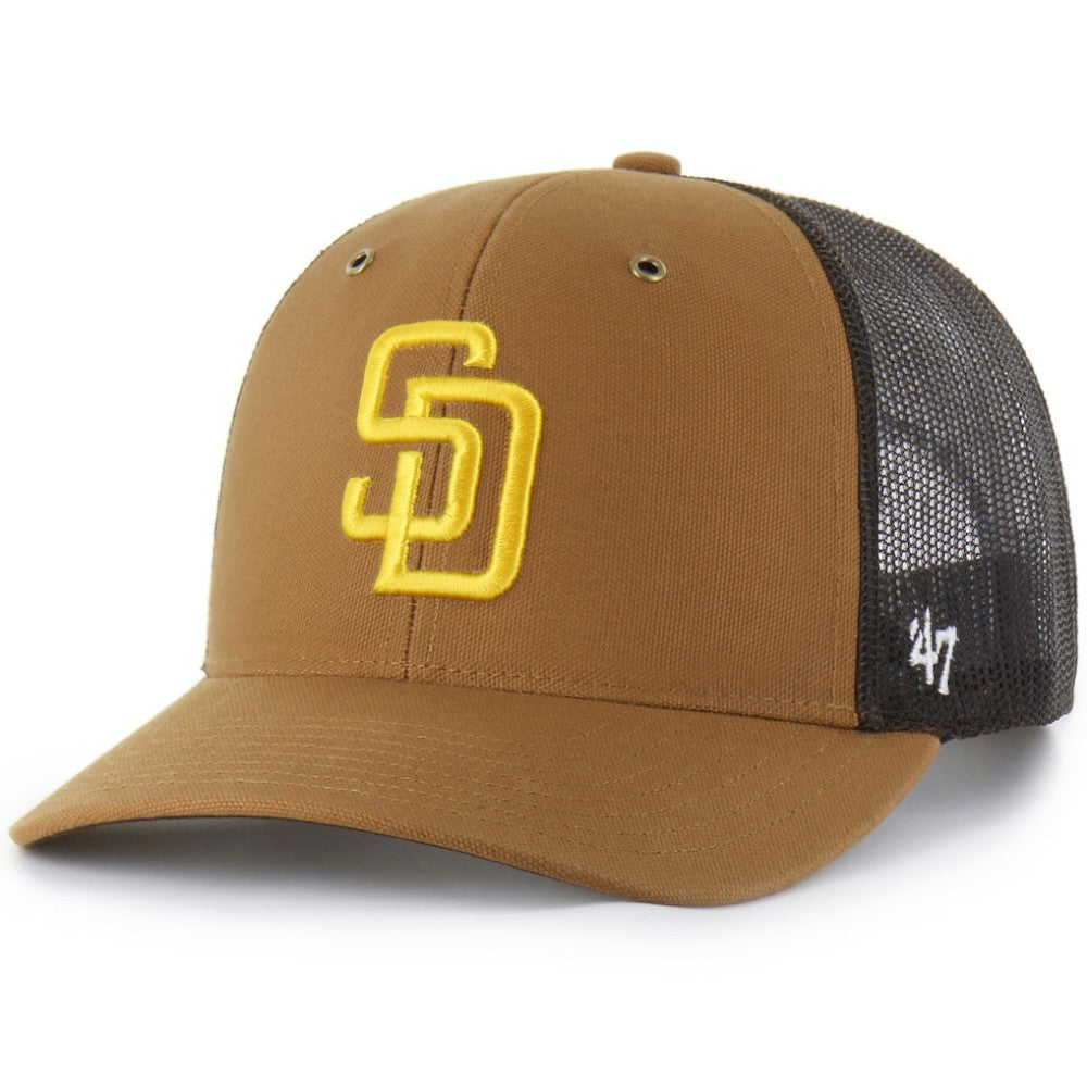 San Diego Padres Carhartt x Trucker Adjustable Hat Brown | 47 brand