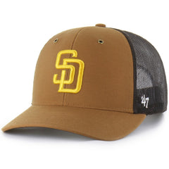 San Diego Padres Carhartt x Trucker Adjustable Hat Brown | 47 brand