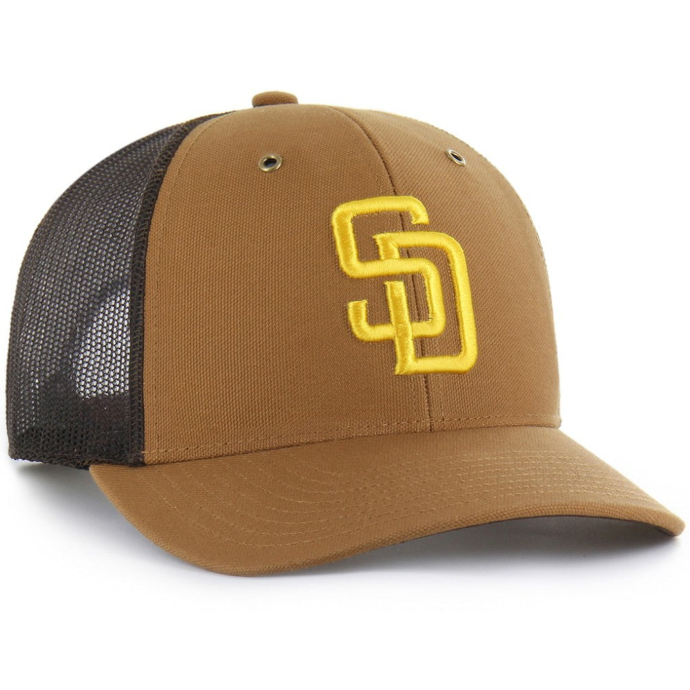 San Diego Padres Carhartt x Trucker Adjustable Hat Brown | 47 brand