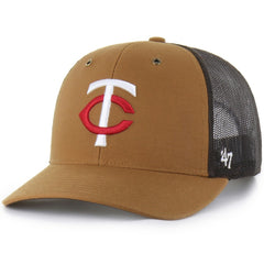 Minnesota Twins Carhartt x Trucker Adjustable Hat Brown | 47 brand