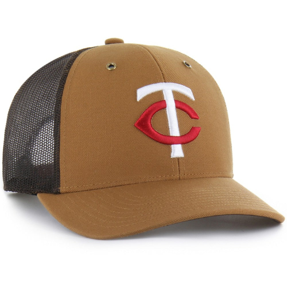 Minnesota Twins Carhartt x Trucker Adjustable Hat Brown | 47 brand