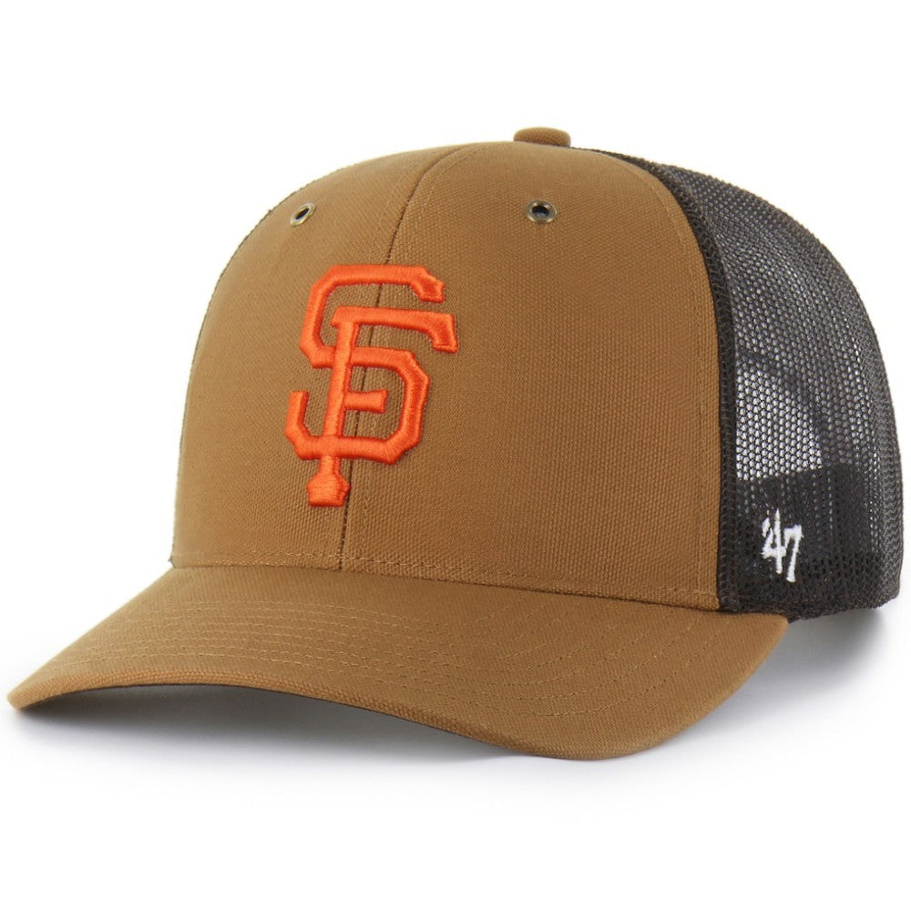 San Francisco Giants Carhartt x Trucker Adjustable Hat Brown | 47 brand