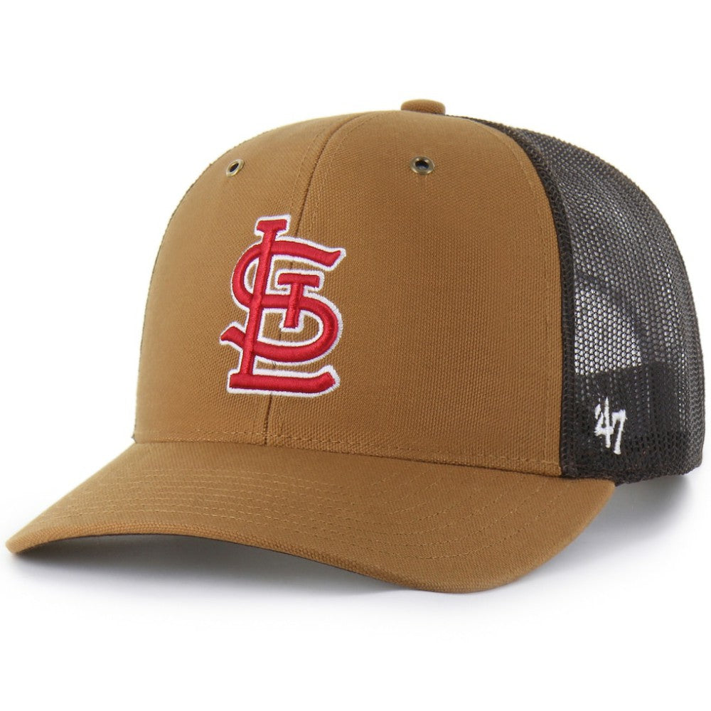St. Louis Cardinals Carhartt x Trucker Adjustable Hat Brown | 47 brand