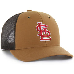 St. Louis Cardinals Carhartt x Trucker Adjustable Hat Brown | 47 brand