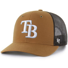 Tampa Bay Rays Carhartt x Trucker Adjustable Hat Brown | 47 brand