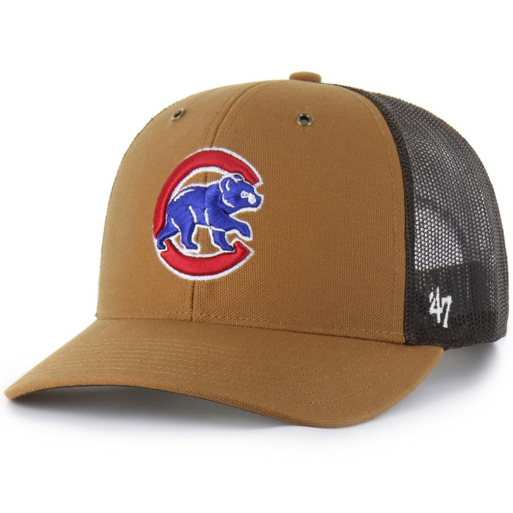 Chicago Cubs Carhartt x Trucker Adjustable Hat Brown | 47 brand