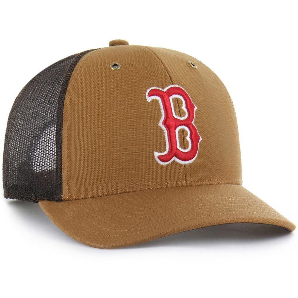 Boston Red Sox Carhartt x Trucker Adjustable Hat Brown | 47 brand
