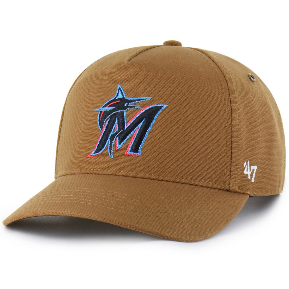 Miami Marlins Carhartt x Hitch Adjustable Hat Brown | 47 brand