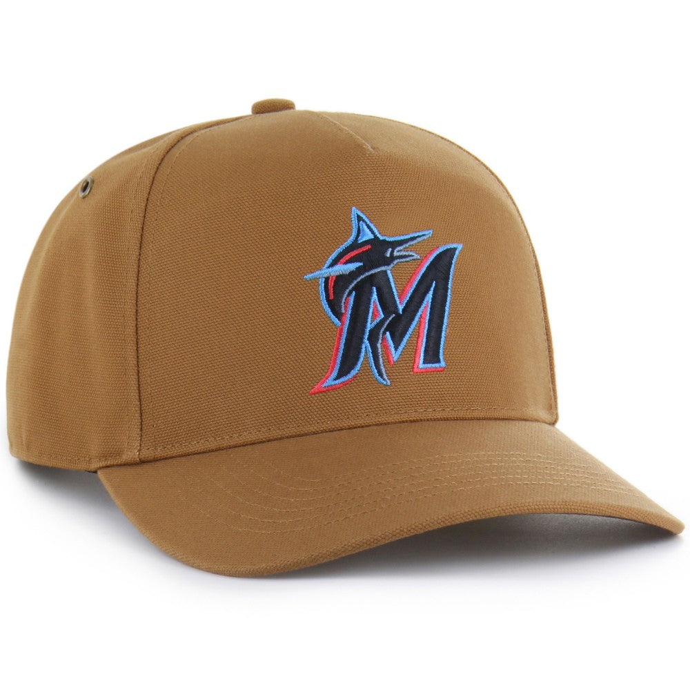 Miami Marlins Carhartt x Hitch Adjustable Hat Brown | 47 brand