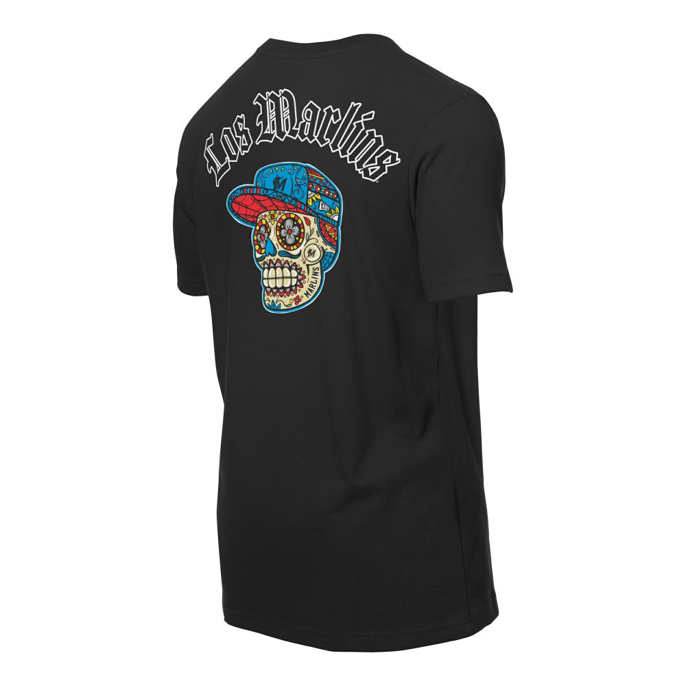 Miami Marlins Sugar Skulls T-Shirt Black | New Era