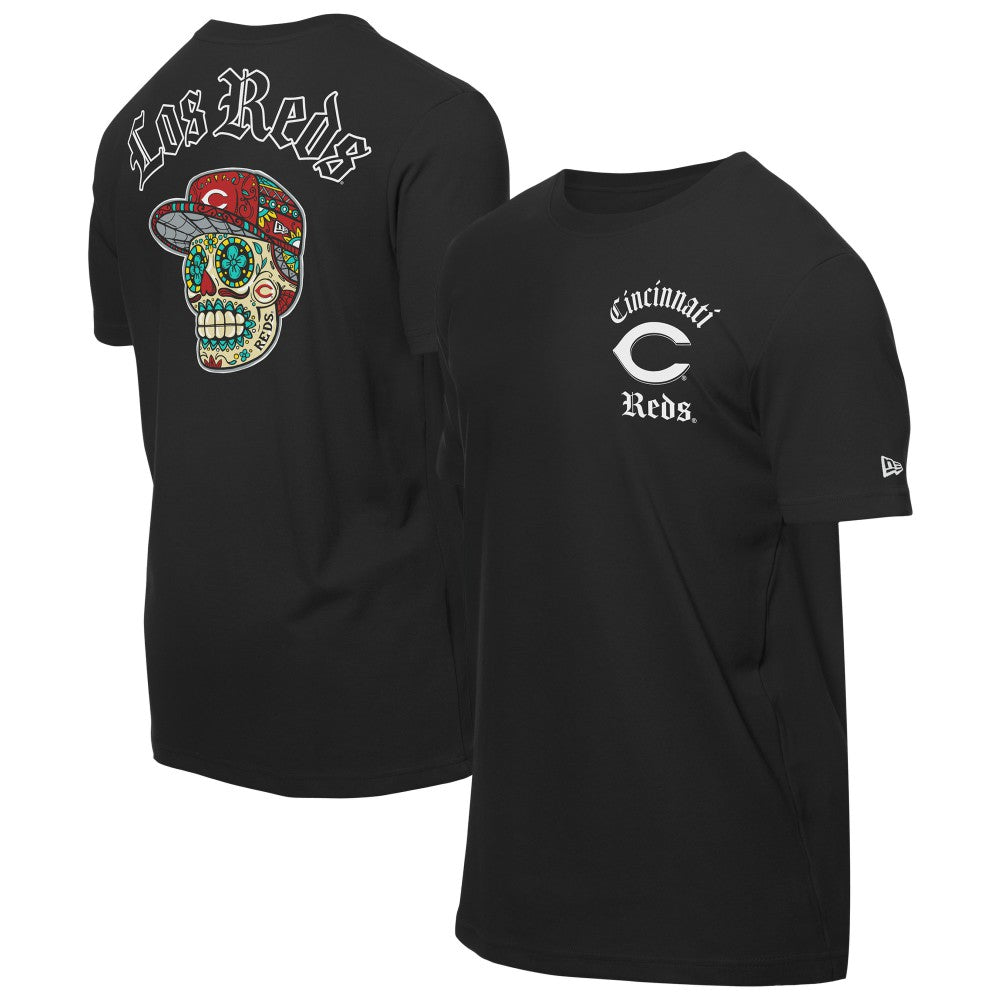 Cincinnati Reds Sugar Skulls T-Shirt Black | New Era