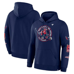 Alexander Ovechkin Washington Capitals Fanatics NHL All-Time Leading Goal Scorer Badges Pullover Hoodie Athletic Navy