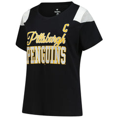 Sidney Crosby Pittsburgh Penguins Fanatics Women's Plus Size Name & Number Scoop Neck T-Shirt Black