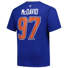 Connor McDavid Edmonton Oilers Profile Big & Tall Name & Number T-Shirt Royal