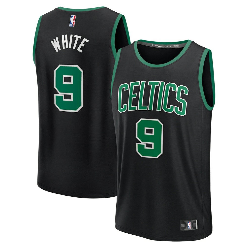 Derrick White Boston Celtics Fast Break Replica Player Jersey - Statement Edition - Black