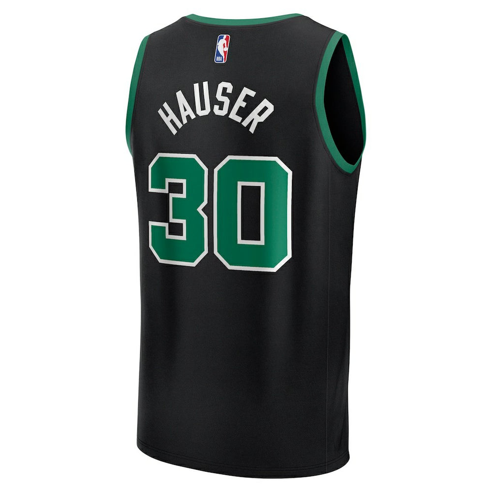 Sam Hauser Boston Celtics Fast Break Replica Player Jersey - Statement Edition - Black