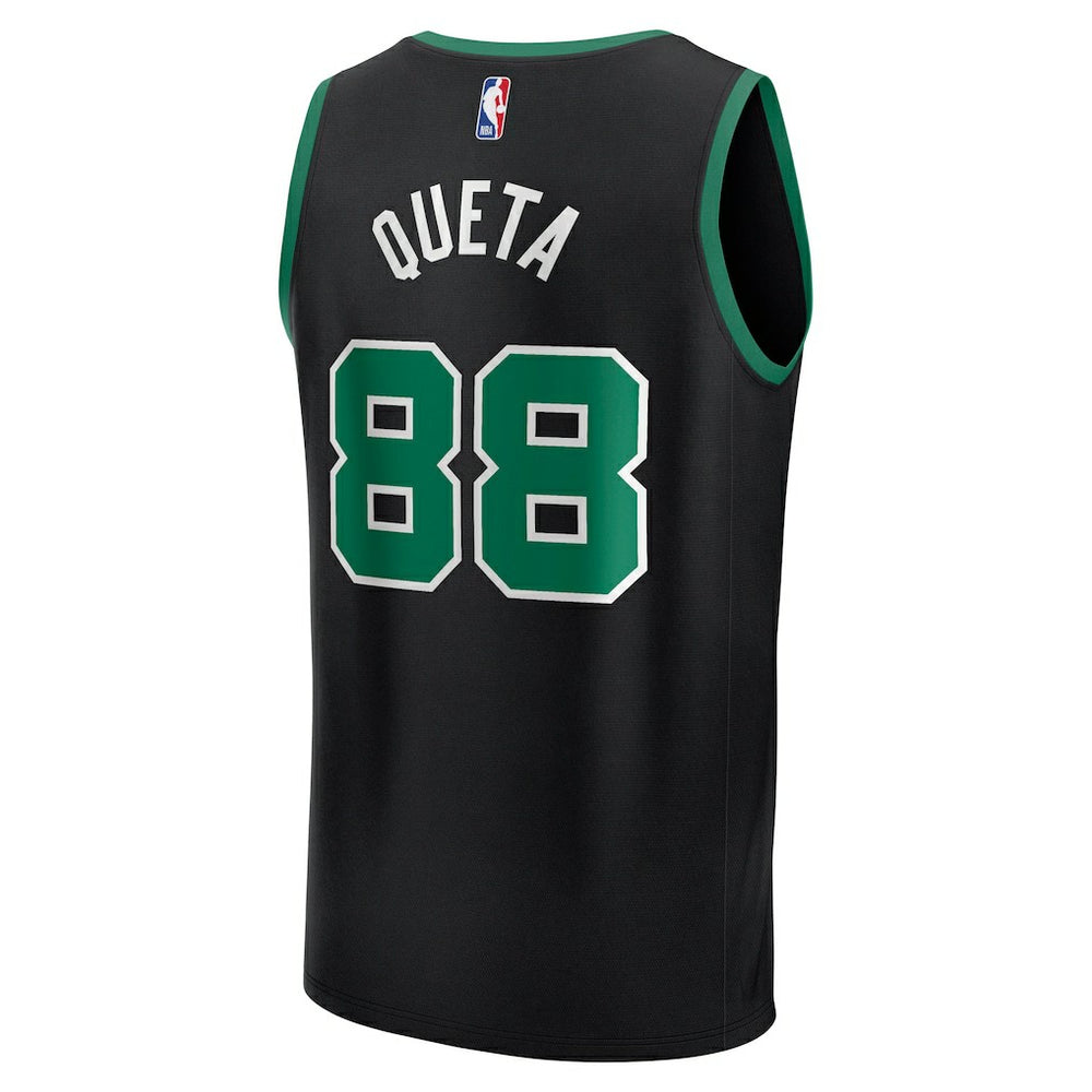 Neemias Queta Boston Celtics Fast Break Replica Player Jersey - Statement Edition - Black