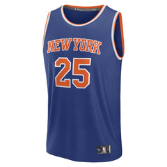 Mikal Bridges New York Knicks Fast Break Replica Player Jersey - Icon Edition - Blue