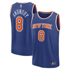 OG Anunoby New York Knicks Fast Break Replica Player Jersey - Icon Edition - Blue