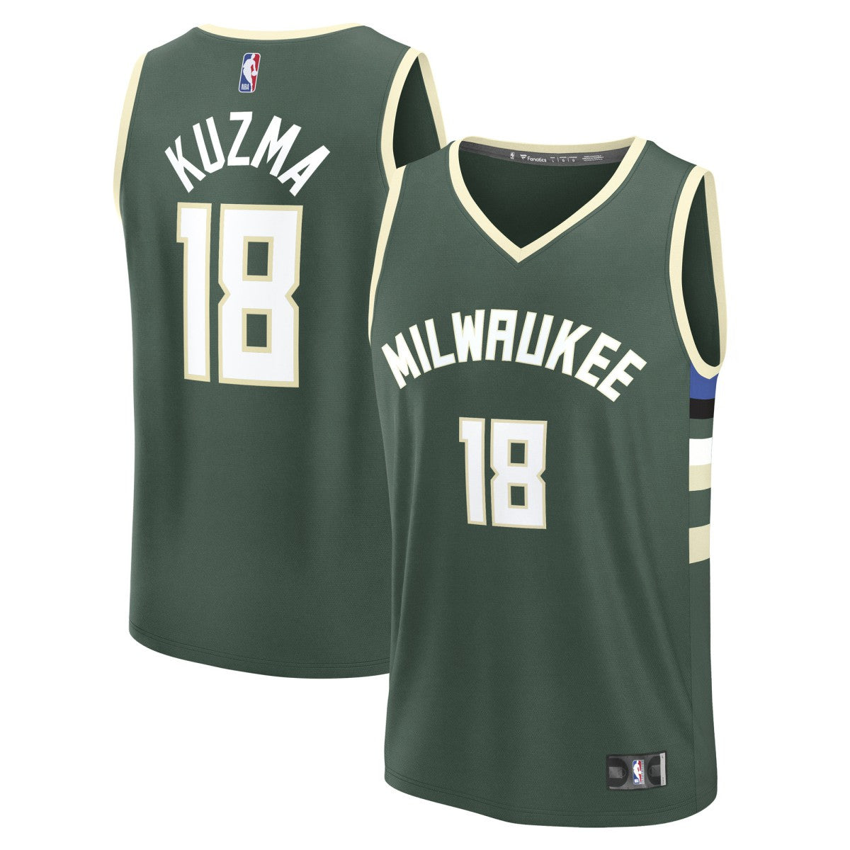 Kyle Kuzma Milwaukee Bucks Fast Break Replica Player Jersey - Icon Edition - Hunter Green