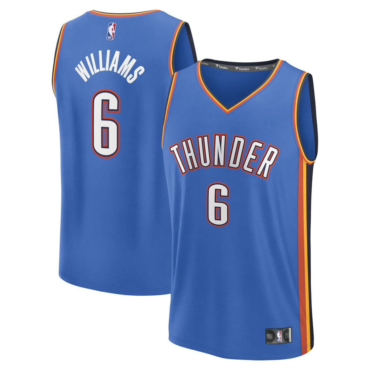 Jaylin Williams Oklahoma City Thunder Fast Break Replica Player Jersey - Icon Edition - Blue