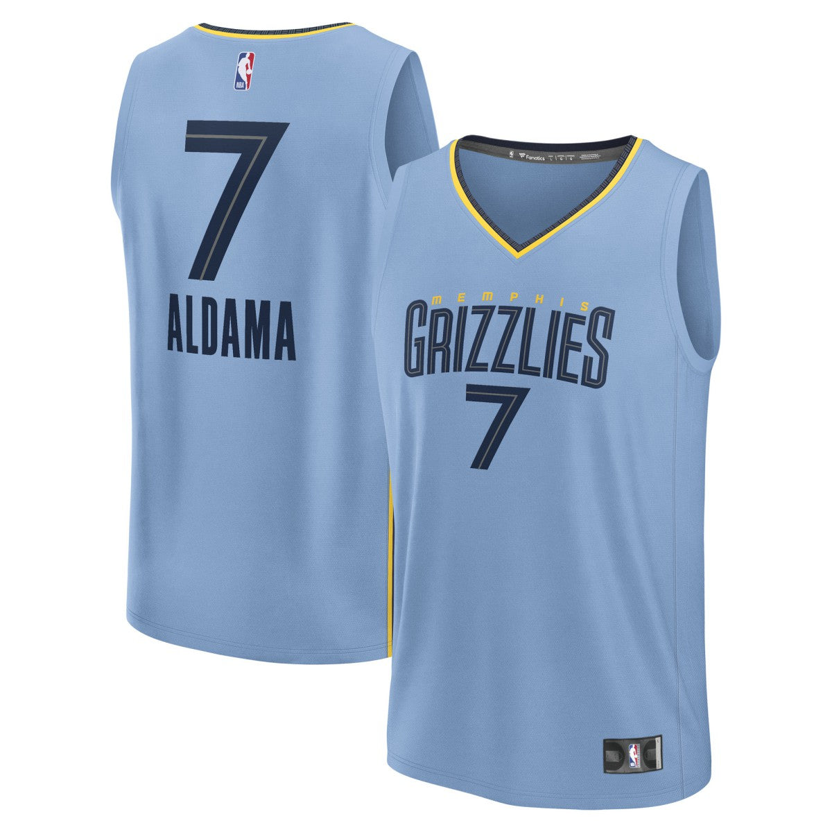 Santi Aldama Memphis Grizzlies Fast Break Replica Player Jersey - Statement Edition - Light Blue
