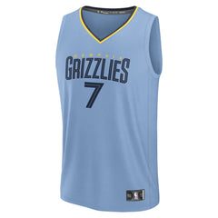 Santi Aldama Memphis Grizzlies Fast Break Replica Player Jersey - Statement Edition - Light Blue