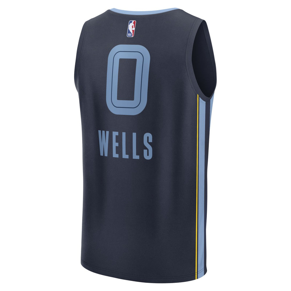 Jaylen Wells Memphis Grizzlies Fast Break Replica Player Jersey - Icon Edition - Navy