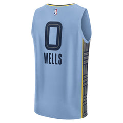 Jaylen Wells Memphis Grizzlies Fast Break Replica Player Jersey - Statement Edition - Light Blue