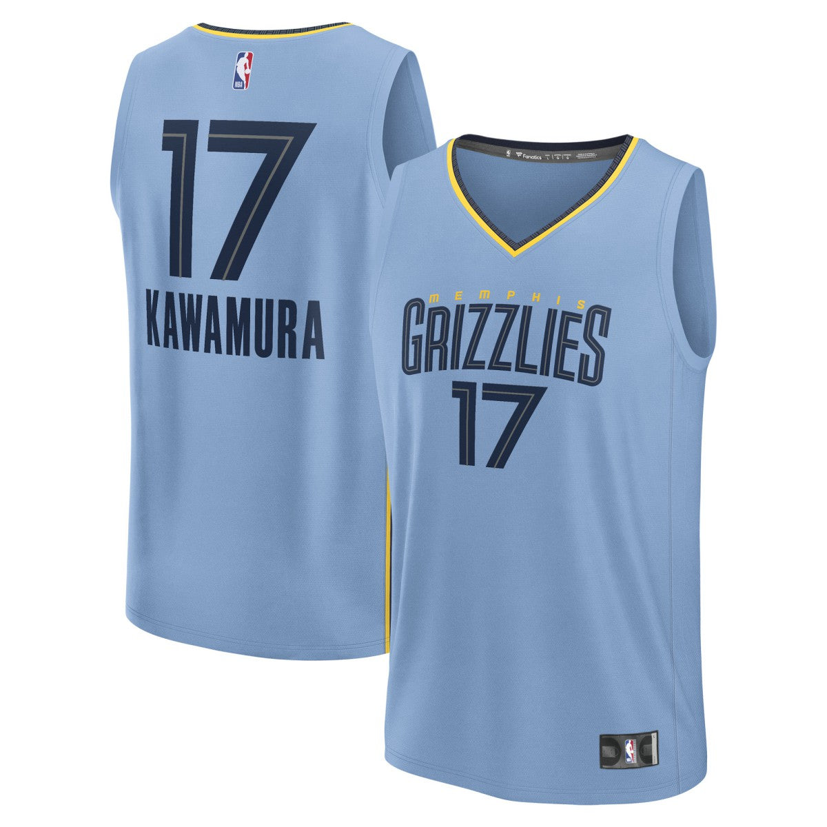 Yuki Kawamura Memphis Grizzlies Fast Break Replica Player Jersey - Statement Edition - Light Blue