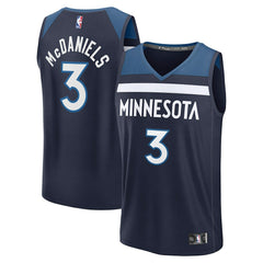 Jaden McDaniels Minnesota Timberwolves Fast Break Replica Player Jersey - Icon Edition - Navy