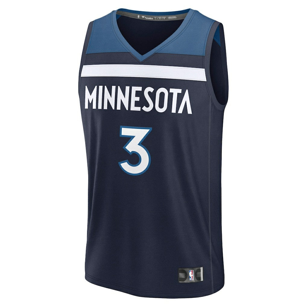 Jaden McDaniels Minnesota Timberwolves Fast Break Replica Player Jersey - Icon Edition - Navy