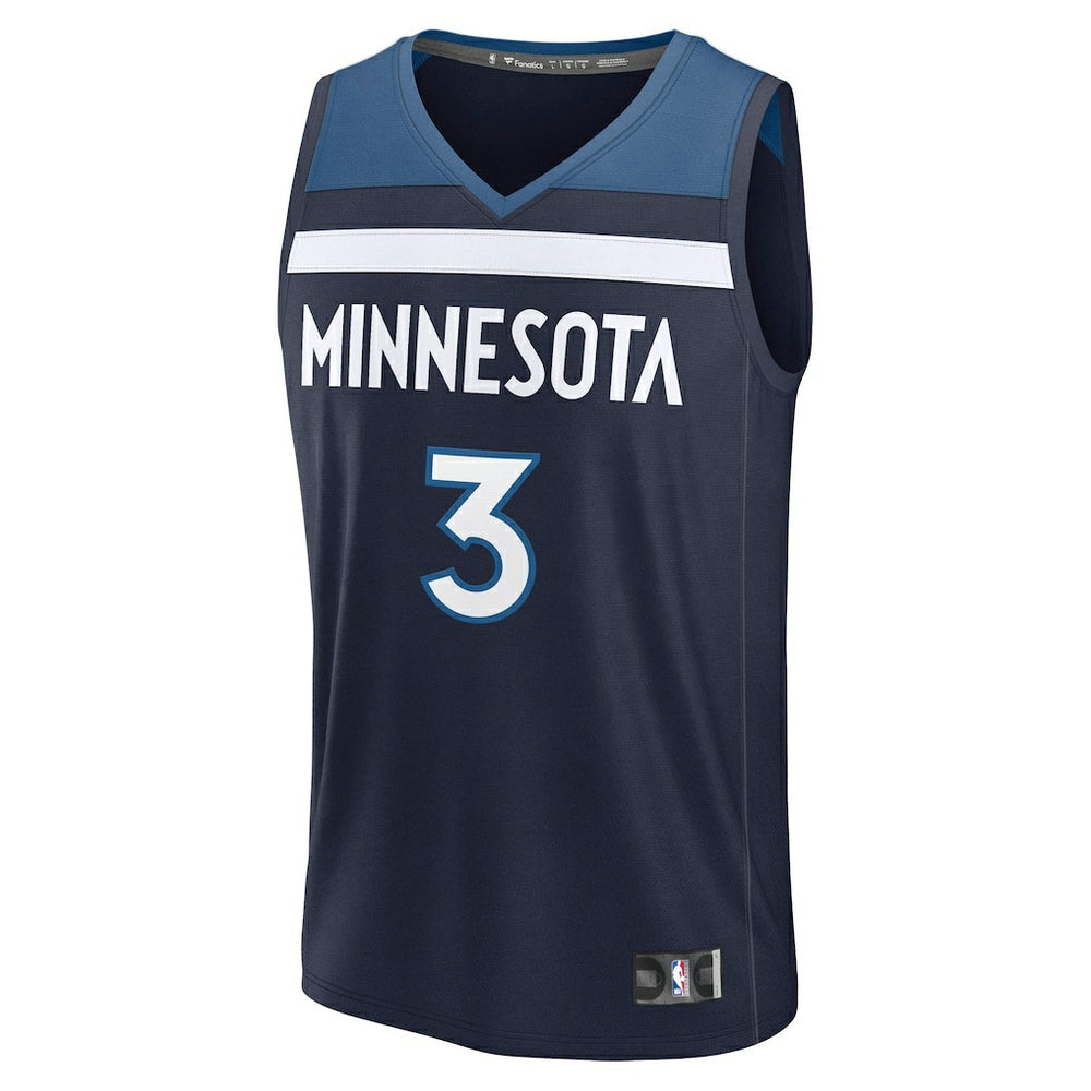 Jaden McDaniels Minnesota Timberwolves Fast Break Replica Player Jersey - Icon Edition - Navy
